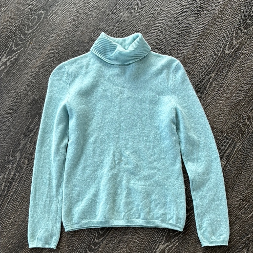 Charter Club Blue Cowl Neck Sweater
